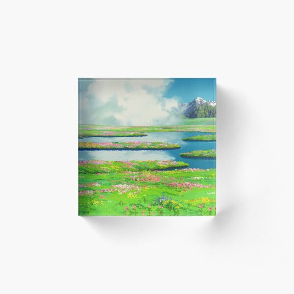 Anime landscape Acrylic Block
