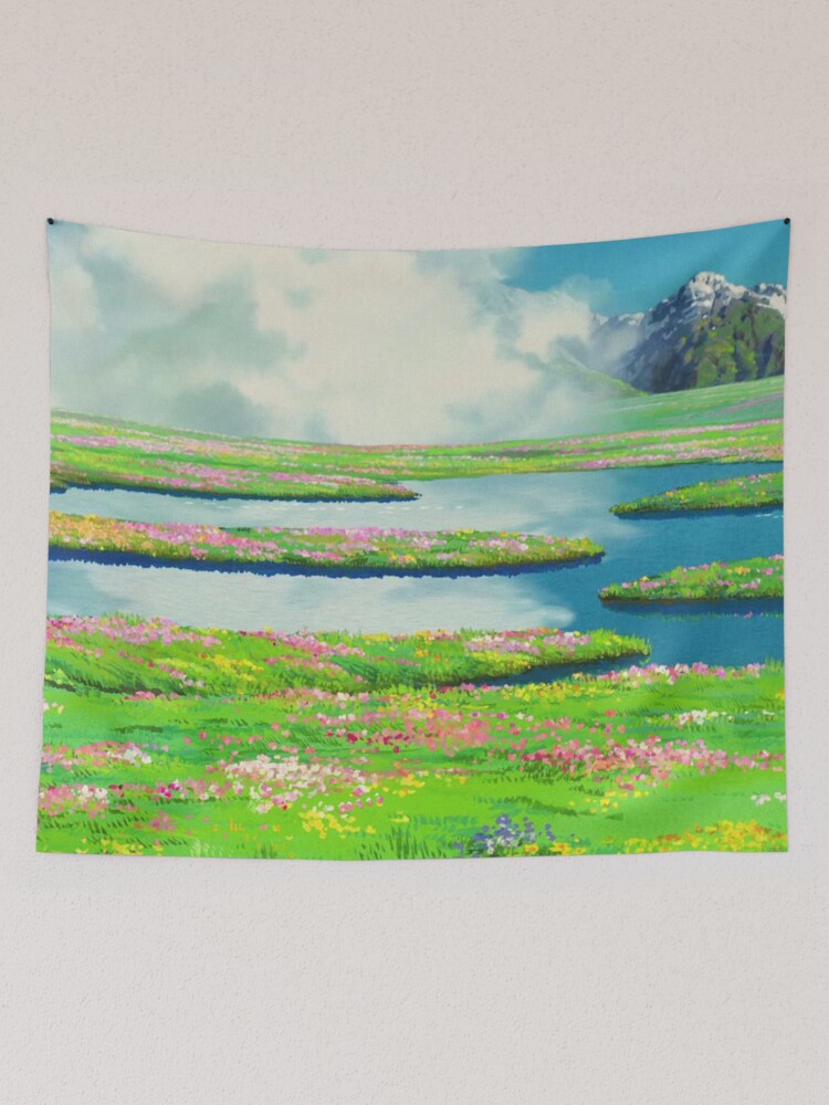 Thumbnail 2 of 3, Tapestry, Anime landscape designed and sold by layar5.