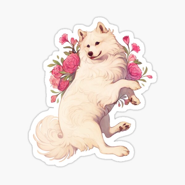 Samoyed Dogs Stickers for Sale | Redbubble