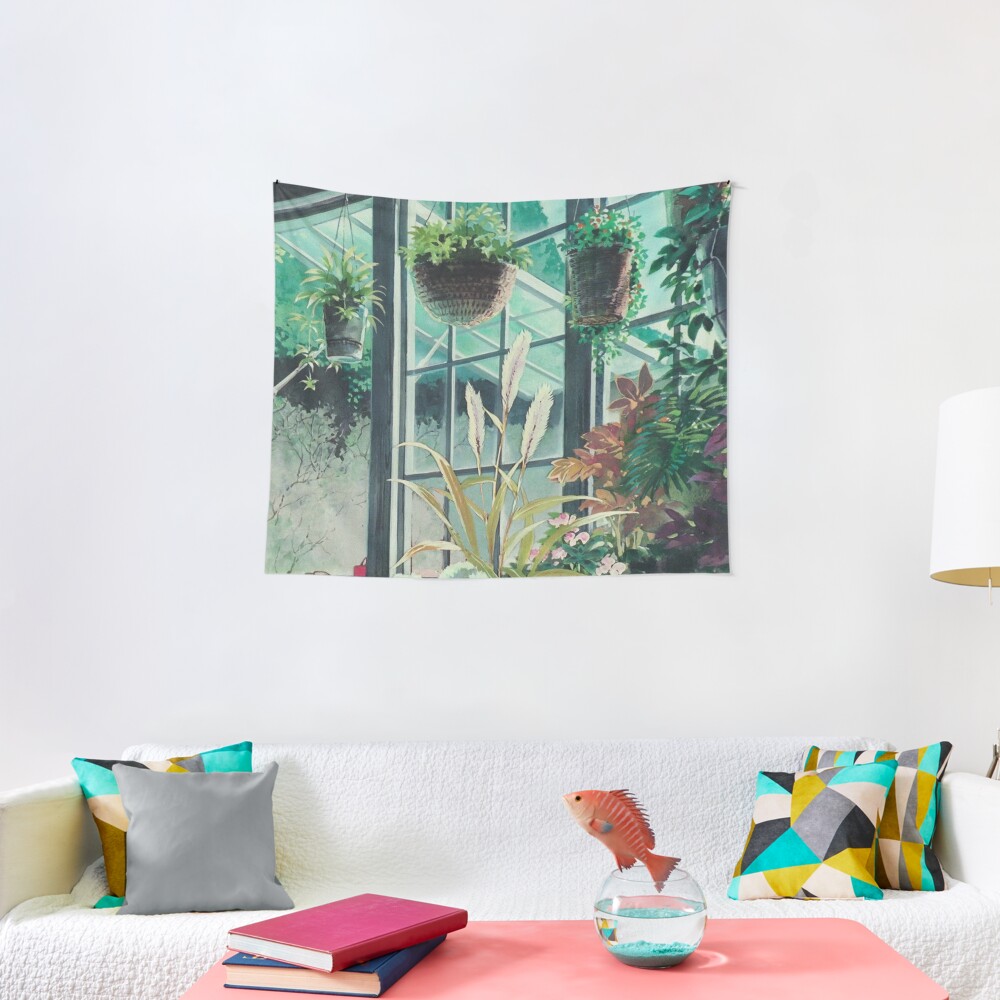 Anime Plants Scenery Tapestry