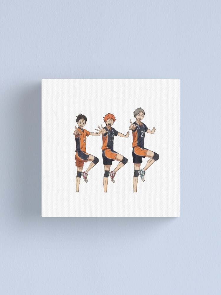 haikyuu anime sticker canvas print by kittyarix redbubble