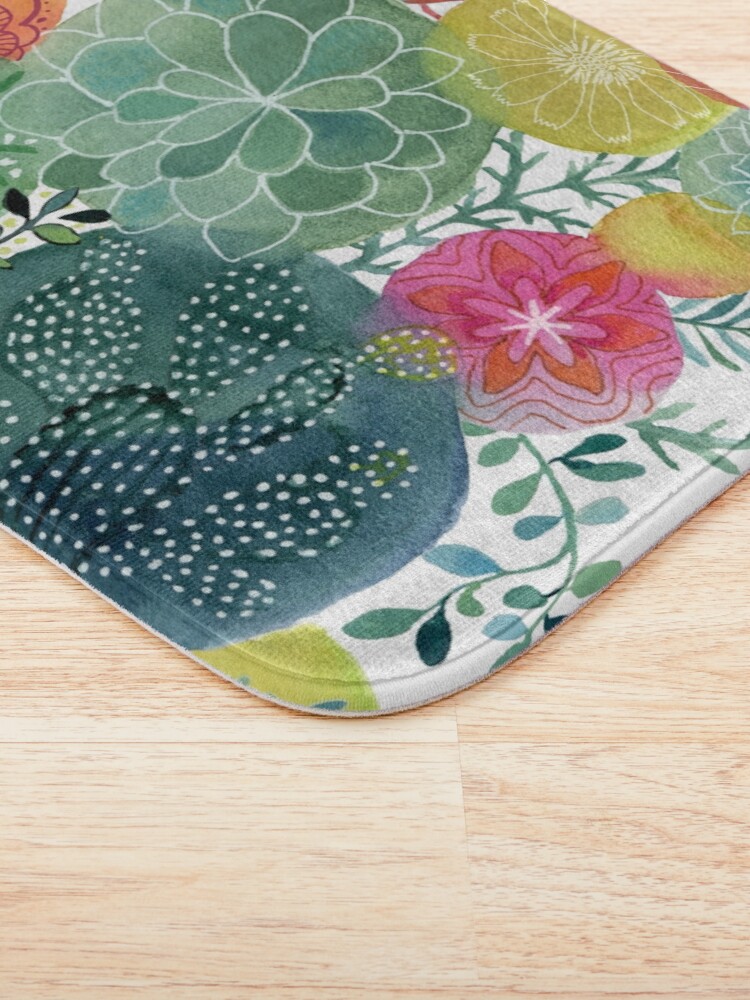 Alternate view of Succulent Circles Bath Mat