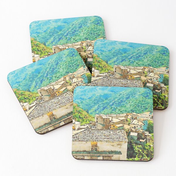 Item preview, Landscape with village and house designed and sold by Giuseppe Cocco.