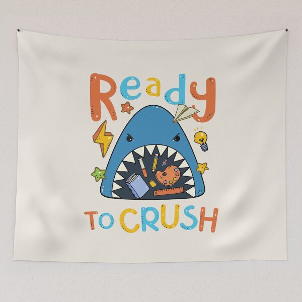 Item preview, School Shark Ready to Crush designed and sold by GrimButterfly.