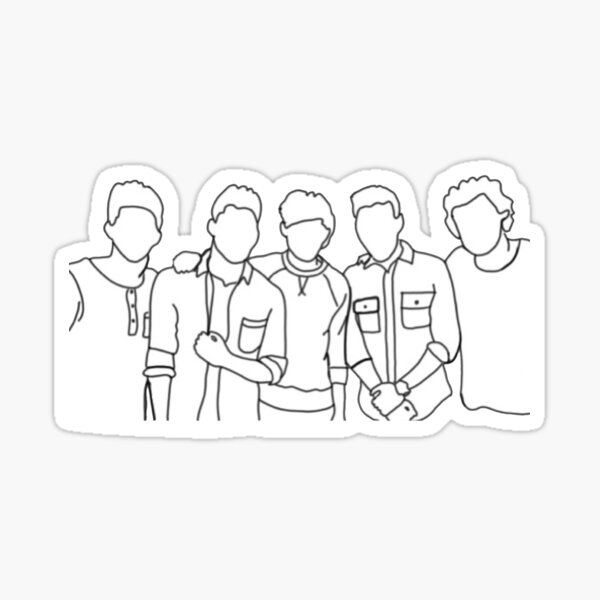 One Direction Ot5 Sticker By Jamiescollard Redbubble