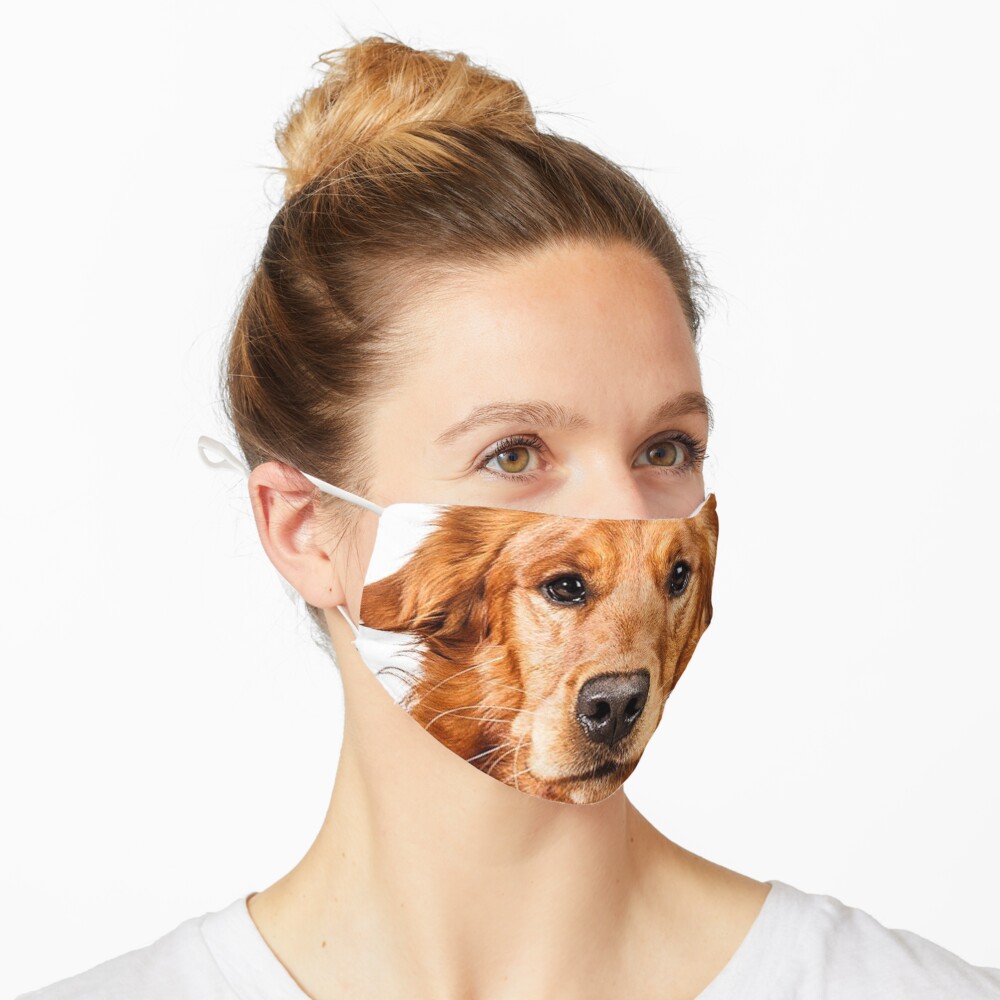 Golden Retriever face design Mask