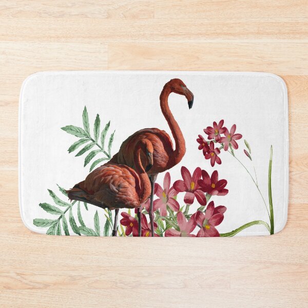 Item preview, Beautiful Flamingo, Cute Pink Flamingoes and red Flowers , designed and sold by redodaha.