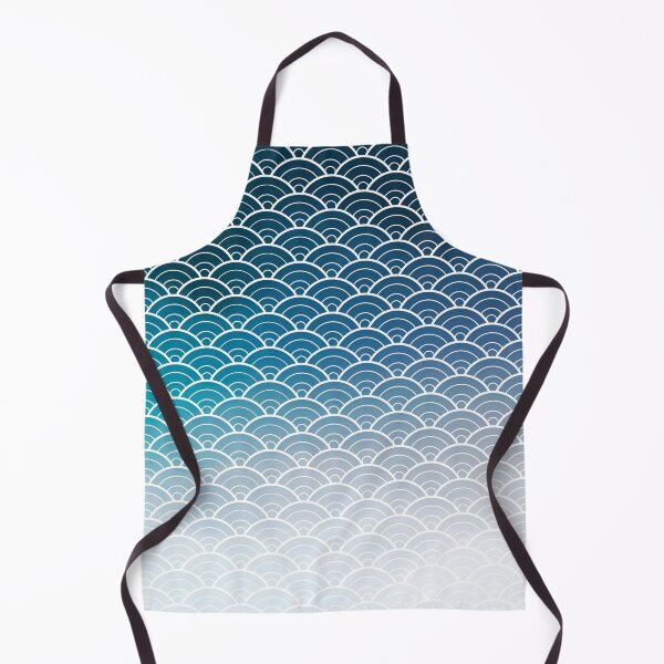 Item preview, Navy Blue Ombre Japanese Waves Pattern designed and sold by Design Minds Boutique.