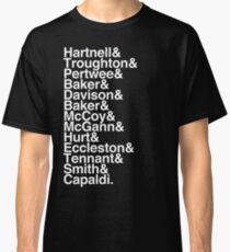 All Doctor - Hartnell to Capaldi, With Hurt Classic T-Shirt