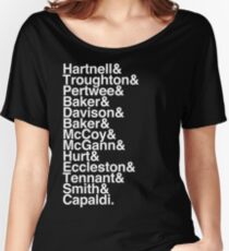 All Doctor - Hartnell to Capaldi, With Hurt Women's Relaxed Fit T-Shirt