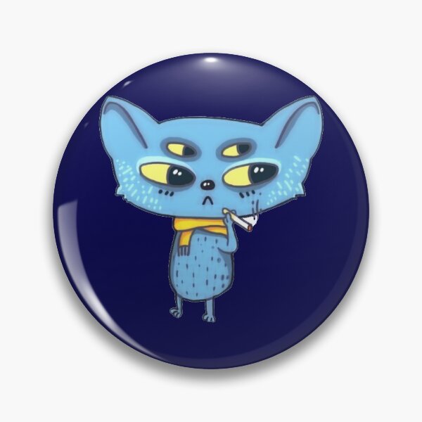 Item preview, Four Eyes, Smoking Alien Cat designed and sold by CuteThings-.