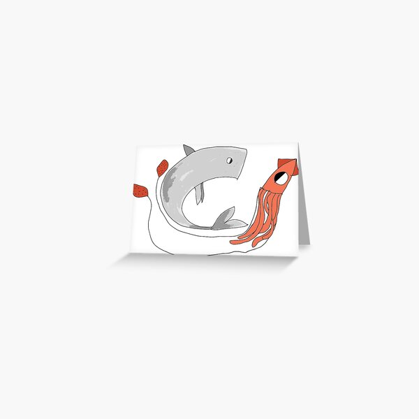 Item preview, Whale vs Squid designed and sold by AwesomeAnimal.