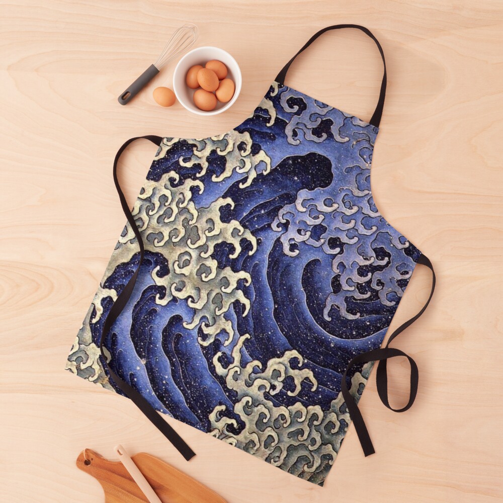HOKUSAI. Masculine wave. Apron