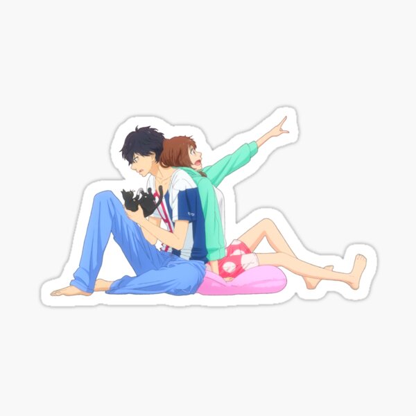 Ao Haru Ride - Futaba Yoshioka & Kou Mabuchi  Sticker for Sale by balvrz