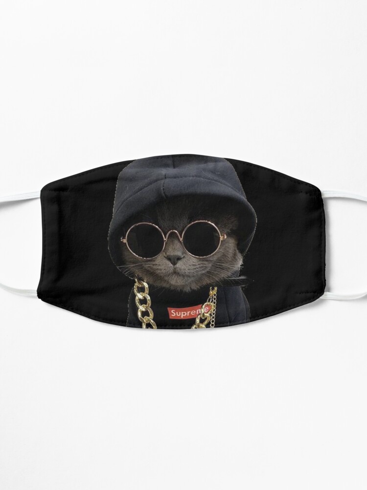 Alternate view of Hood Cat face design Mask