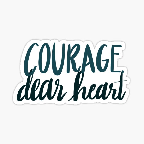 Courage Dear Heart Print CS Lewis Quote Narnia Vibrant 