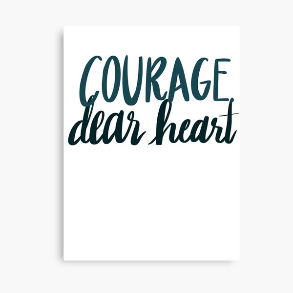 Courage Dear Heart Print CS Lewis Quote Narnia Vibrant 