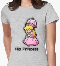 Mushroom Kingdom Couple: Peach Shirt Women's Fitted T-Shirt