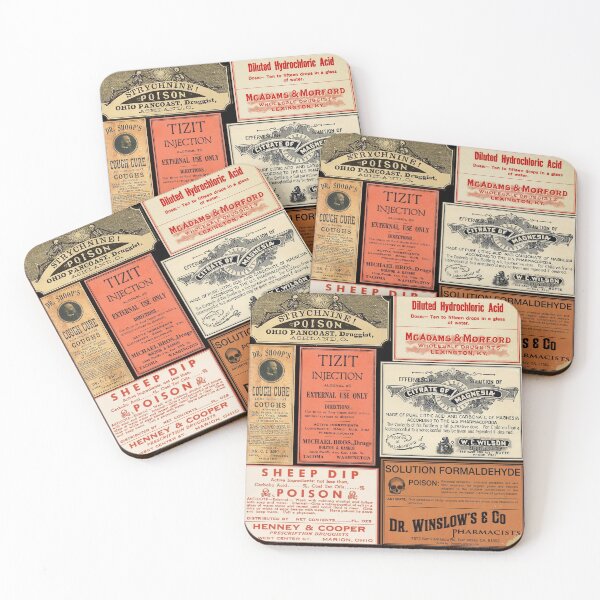 Item preview, Vintage Drug Labels - Poisons of Yore designed and sold by HaggisVitae.