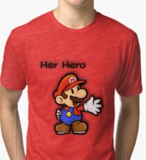 Mushroom Kingdom Couple: Mario Shirt Tri-blend T-Shirt