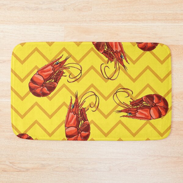 Item preview, Red shrimp on yellow background designed and sold by CecyLL.