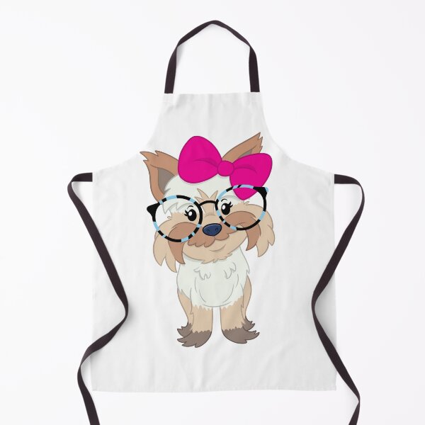 Item preview, Yorkshire Terrier with pink bow and glasses designed and sold by Lizreed1827.