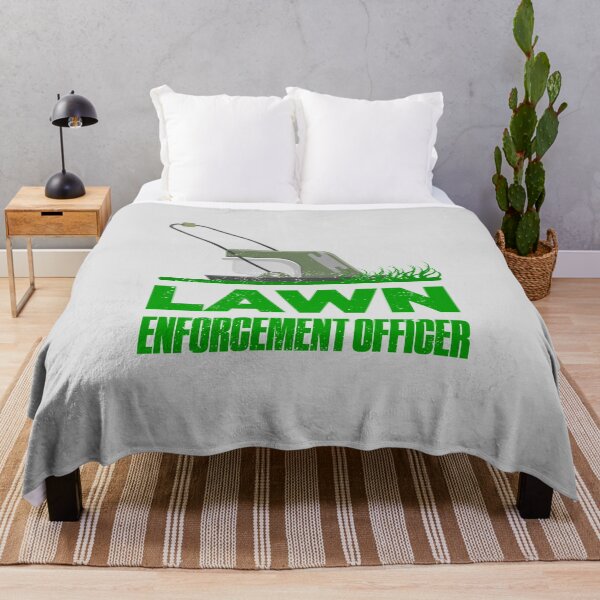 Item preview, Lawn Enforcement Officer With Mover Funny Gardening Distressed designed and sold by artworkbyrihen.