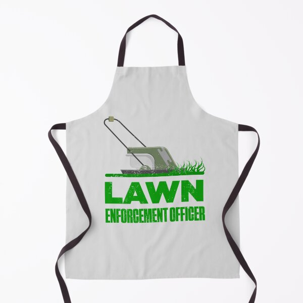 Item preview, Lawn Enforcement Officer With Mover Funny Gardening Distressed designed and sold by artworkbyrihen.