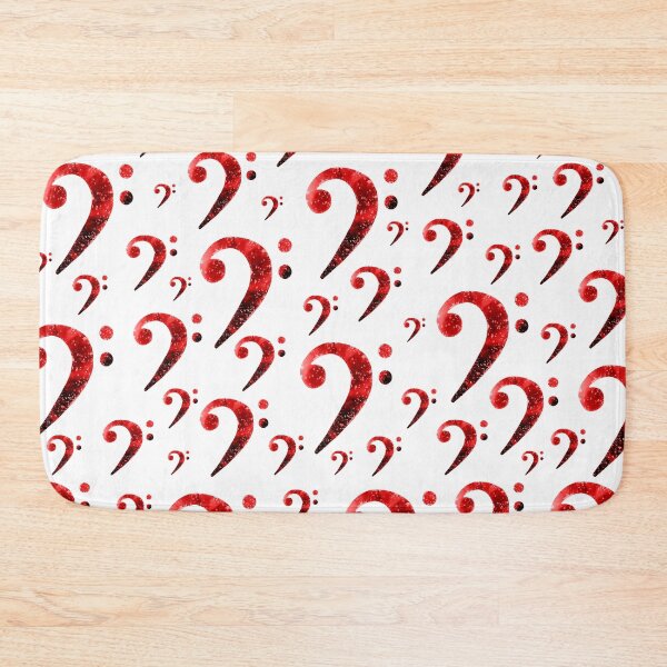 Item preview, Watercolor Music Bass Clef in Red designed and sold by Tara Barnaba.
