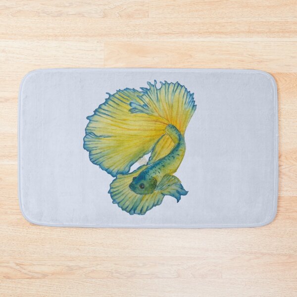 Item preview, Yellow and Blue Betta fish designed and sold by ClaraFied.