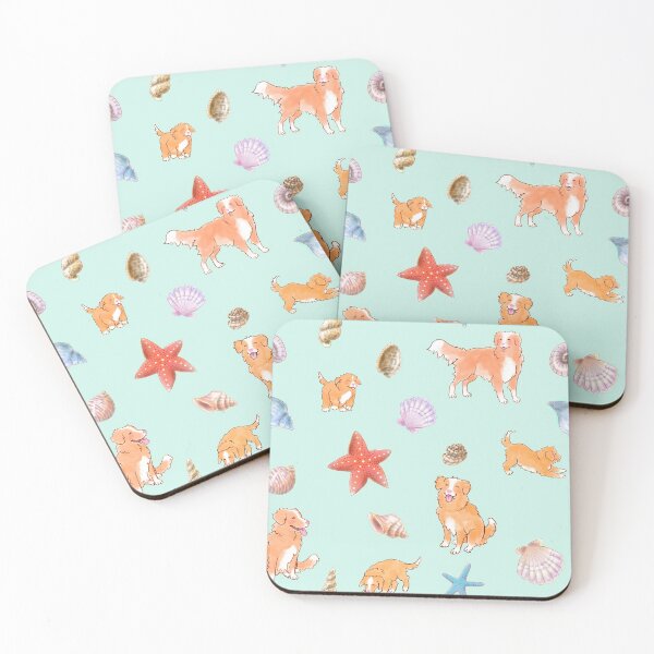 Item preview, Tollers on the Beach - Seafoam designed and sold by BlossomCreative.