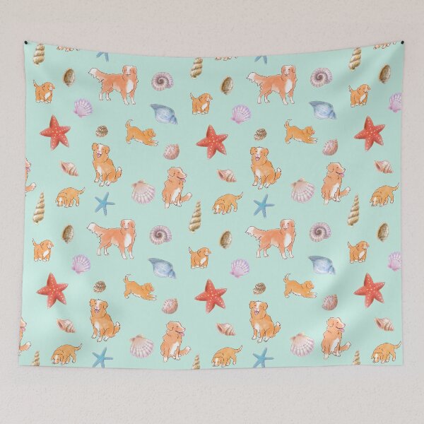 Item preview, Tollers on the Beach - Seafoam designed and sold by BlossomCreative.