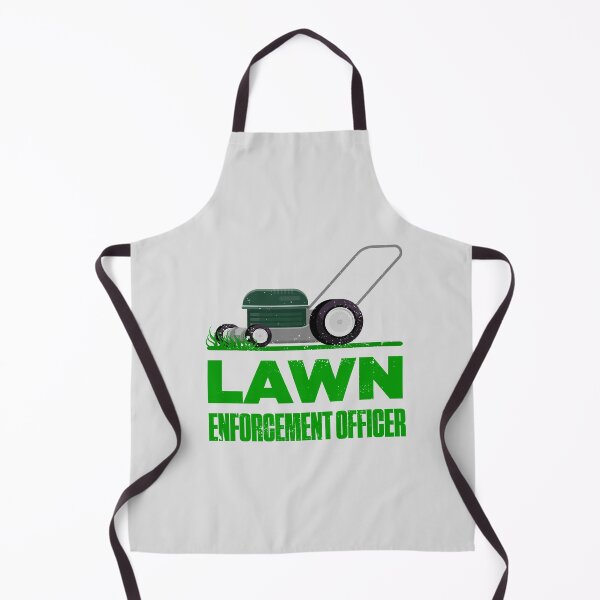Item preview, Lawn Enforcement Officer With Mover Funny Gardening Distressed designed and sold by artworkbyrihen.