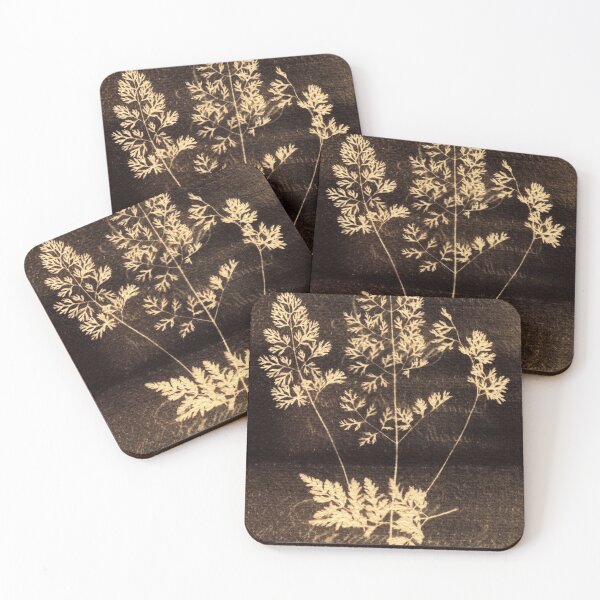 Item preview, Botanical brown floral vintage style handmade print 2 designed and sold by KasparekFineArt.