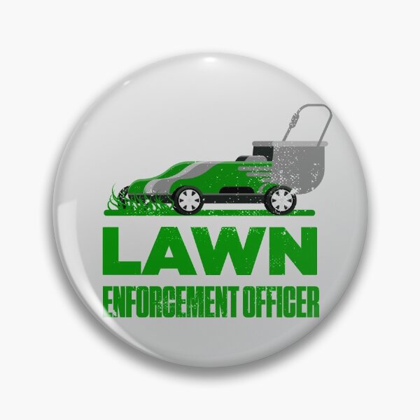 Item preview, Lawn Enforcement Officer With Mover Funny Gardening Distressed designed and sold by artworkbyrihen.