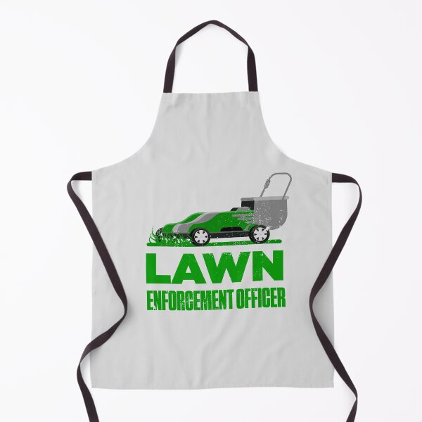 Item preview, Lawn Enforcement Officer With Mover Funny Gardening Distressed designed and sold by artworkbyrihen.