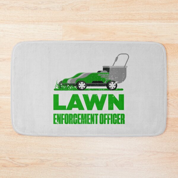 Item preview, Lawn Enforcement Officer With Mover Funny Gardening Distressed designed and sold by artworkbyrihen.