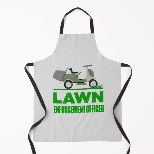 Item preview, Lawn Enforcement Officer With Mover Funny Gardening Distressed designed and sold by artworkbyrihen.