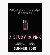 A Study In Pink poster Photographic Print