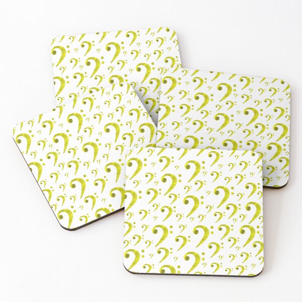 Item preview, Watercolor Music Bass Clef in Yellow designed and sold by Tara Barnaba.