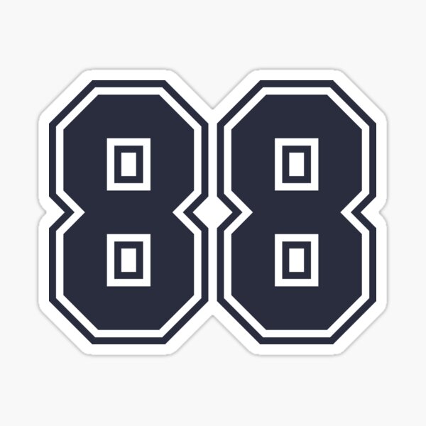 Eighty-Four Jersey Number Sports 84 Sticker for Sale by HelloFromAja