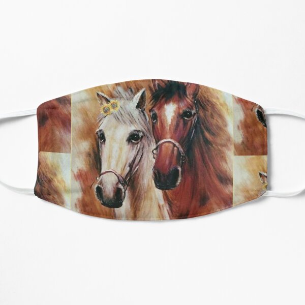 Horse Ridding Lovers Graphic Art Flat Mask
