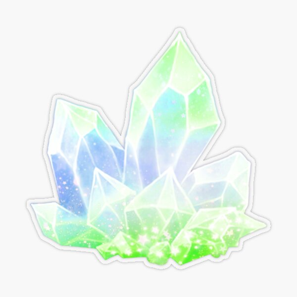 Rainbow Crystal Fantasy Sticker Pack - Kawaii Crystal Stickers, Cute  Rainbow Laptop Stickers