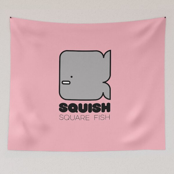 Item preview, Fun Fish Squish Square Fish Pink designed and sold by Quooki.