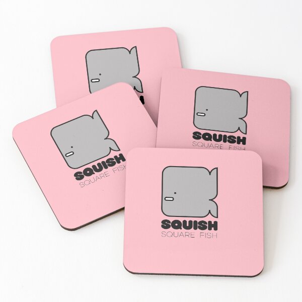 Item preview, Fun Fish Squish Square Fish Pink designed and sold by Quooki.
