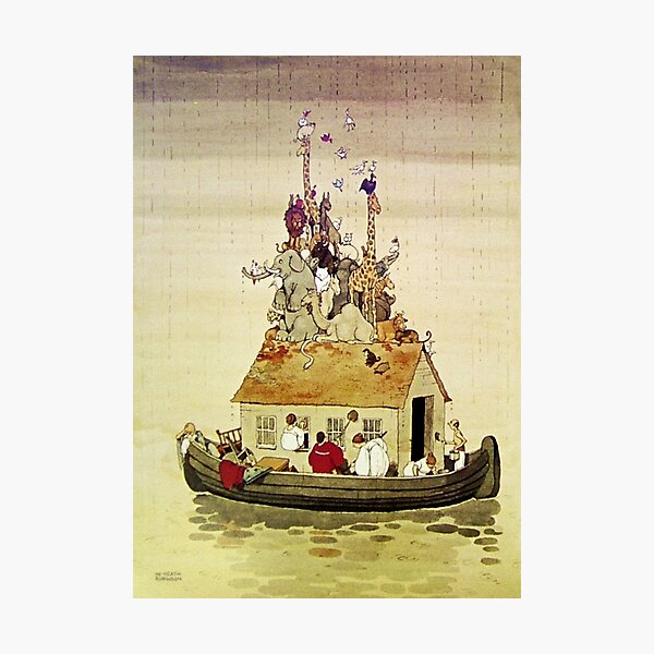 “Noah’s Arc” by W Heath Robinson Photographic Print
