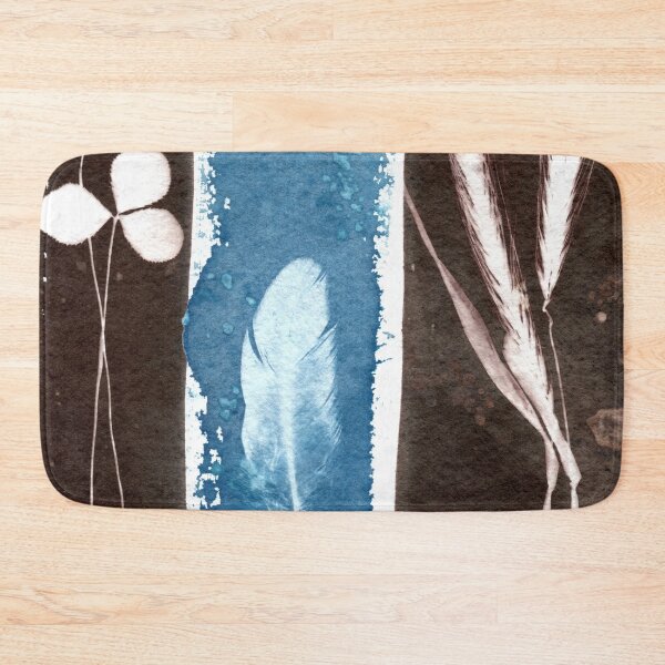 Item preview, Botanical blue and brown floral Cyanotype print 9 designed and sold by KasparekFineArt.
