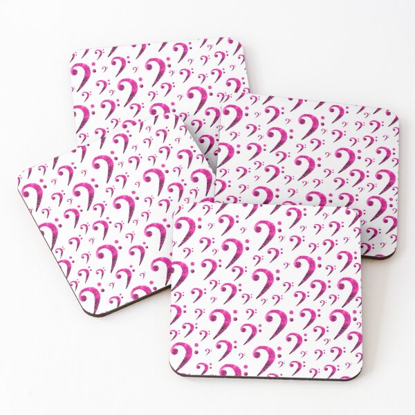 Item preview, Watercolor Music Bass Clef in Pink designed and sold by Tara Barnaba.