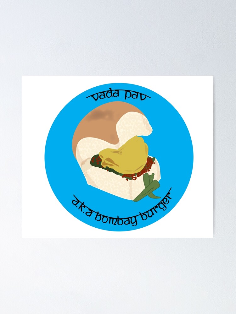 Illustration of vada pav the indian cousin for decoration of menu card and  restaurant walls Stock Illustration | Adobe Stock