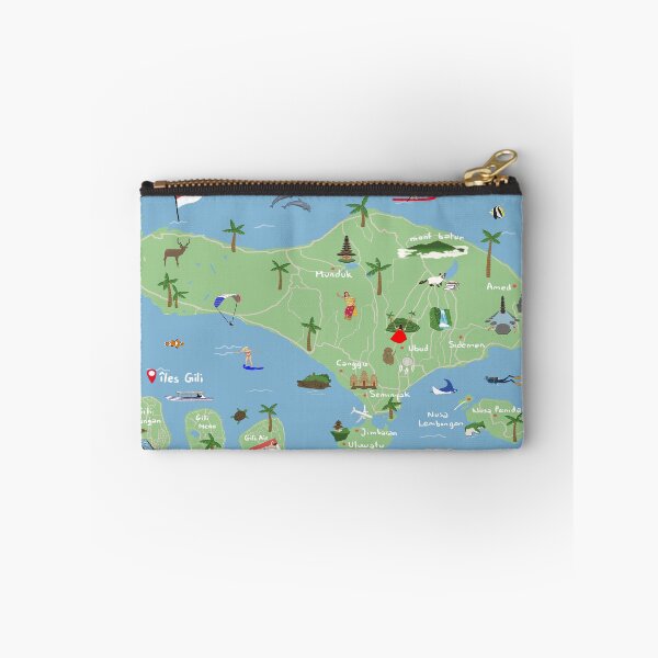 Item preview, Bali Travel Map, Summer Vacation Souvenir, Island Map designed and sold by Virginiastudio.